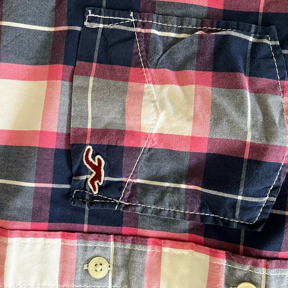 Hollister bundle of 2 Plaid Short-Sleeved Button Down Shirt Size Men’s Small EUC - Picture 7 of 12